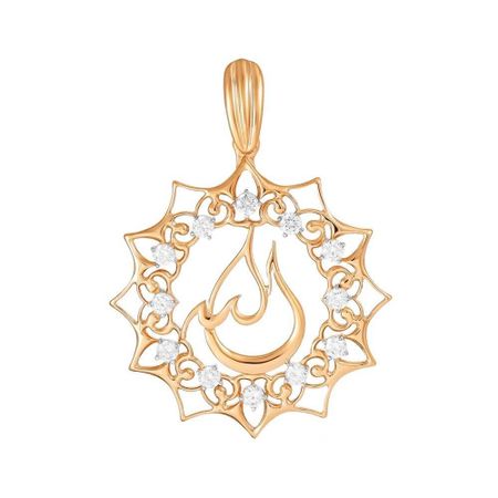Подвеска мусульманская TALANT из золота с фианитами