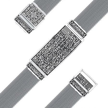 Серебряный браслет с чернением и родированием