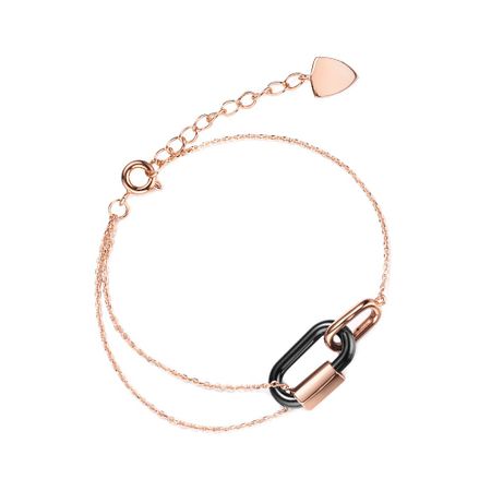 Серебряный браслет с керамикой и позолотой