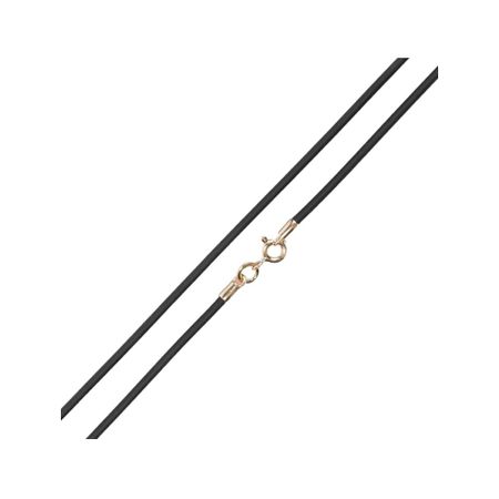 Каучуковый шнурок с золотым замком