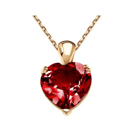 Золотая подвеска с кристаллом