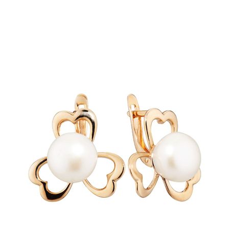 Серьги из золота с жемчугом