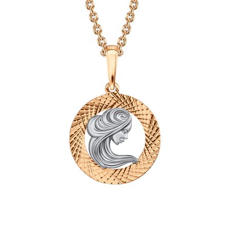 Золотая подвеска со знаком зодиака Дева небесная дева японские сказки