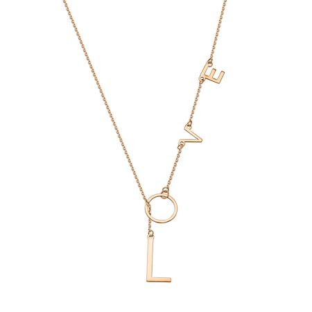 Золотое колье LOVE