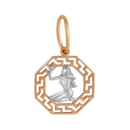 Золотая подвеска со знаком зодиака Дева небесная дева японские сказки