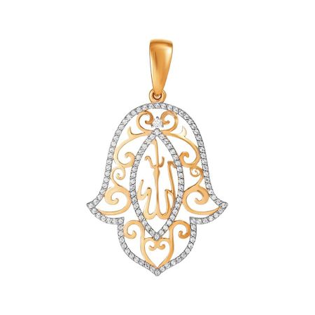 Подвеска мусульманская TALANT из золота с фианитами