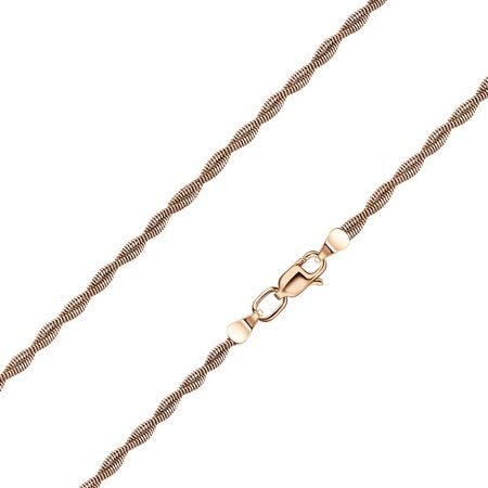 Серебряная цепочка Стружка с позолотой