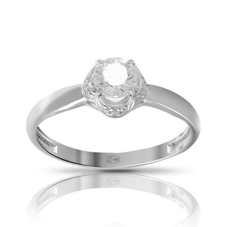 Кольцо из серебра с фианитом SWAROVSKI