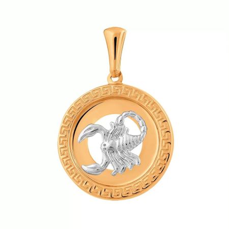 Золотая подвеска со знаком зодиака Скорпион