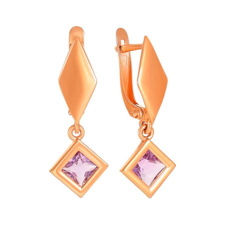 Серьги TALANT из золота с аметистами