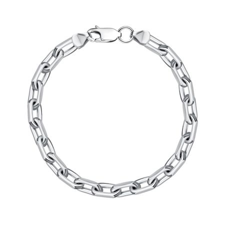 Серебряный браслет Якорь с чернением