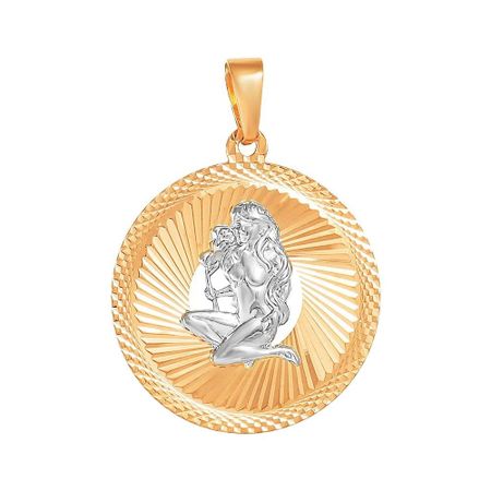 Золотая подвеска со знаком зодиака Дева небесная дева японские сказки