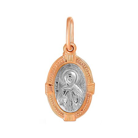 Золотая подвеска Икона Святой Евгении