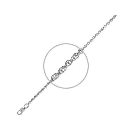 Серебряная цепочка Корда с родированием