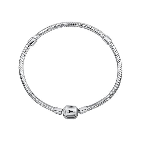 Серебряный браслет для шармов с чернением