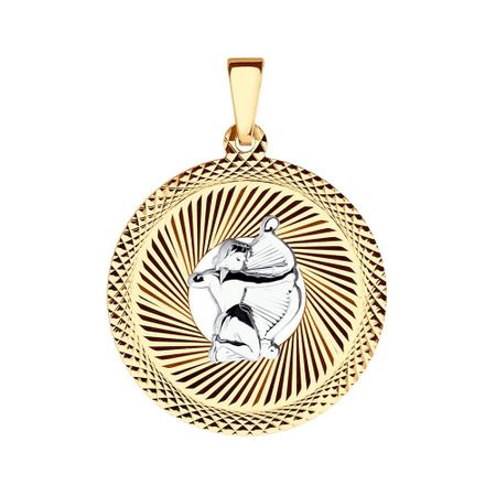 Золотая подвеска со знаком зодиака Стрелец татьяна юрьевна борщ стрелец гороскоп на 2026 год