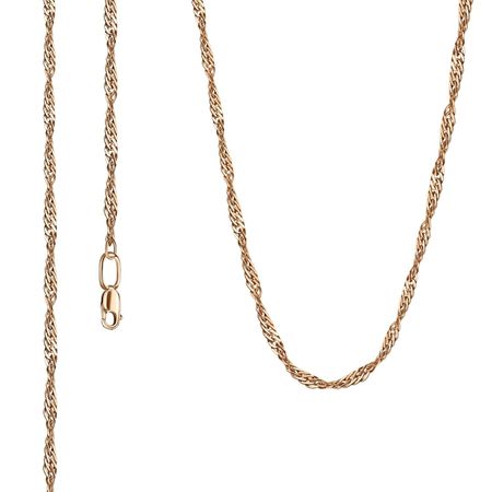 Золотая пустотелая цепочка Сингапур с алмазной гранью