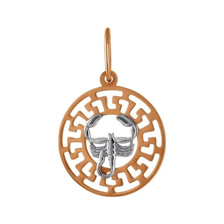 Золотая подвеска со знаком зодиака Скорпион