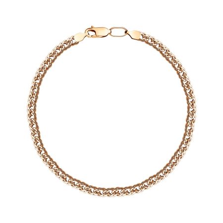 Серебряный браслет Двойной ромб с позолотой