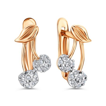 Золотые детские серьги Вишня с фианитами pilot вишня в у перьевая ручка золотое перо