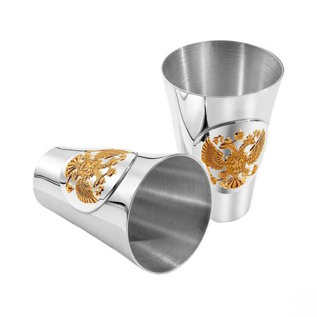 Серебряный набор стопок Герб (2 предмета) корней иванович чуковский серебряный герб