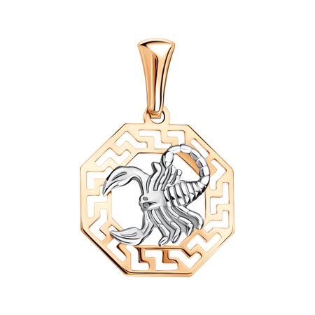 Золотая подвеска со знаком зодиака Скорпион