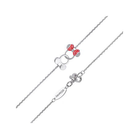 Серебряный детский браслет Микки Маус с эмалью