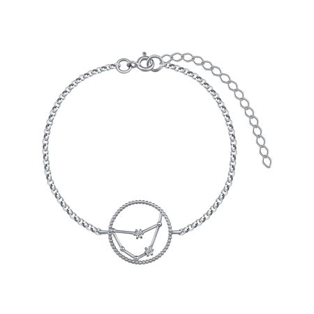 Серебряный браслет Созвездие Козерог с фианитами и родированием созвездие креста стихотворения 3 е изд испр