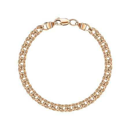 Серебряный браслет Двойной ромб с позолотой и отделкой паве