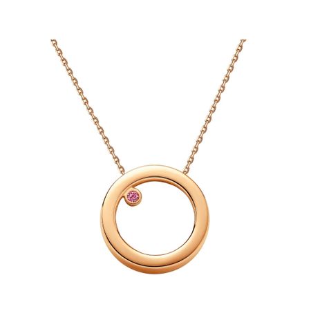 Серебряное колье с фианитом Swarovski и позолотой