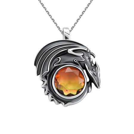 Серебряная подвеска Дракон с ванадинитом и чернением ева геннадьевна никольская дракон и серебряная принцесса