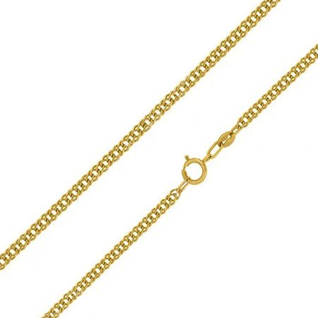 Серебряная полновесная цепочка Двойной ромб с позолотой