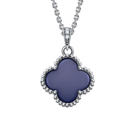 Серебряная подвеска с керамикой и фианитами из коллекции КЛЕВЕР