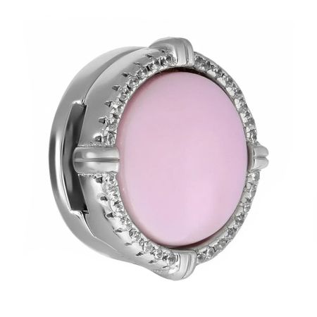 Подвеска-шарм из серебра с керамикой и фианитами