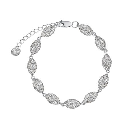 Серебряный браслет со стразами и родированием алмазная мозаика классическая с подрамником с полным заполнением с квадратными стразами важный кот 20 х 20 см