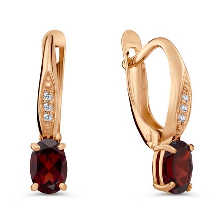 Серебряные серьги с алпанитами и фианитами