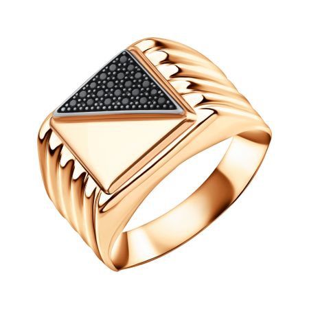 Золотая печатка со шпинелью нано