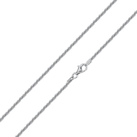 Серебряная цепочка Твист с родированием