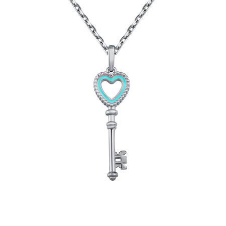 Серебряная подвеска Ключ с эмалью jingyuqin подходит для suzuki grand vitara 2006 2012 sx4 2006 2011 swift 2011 2013 умная вставка дистанционный аварийный ключ