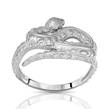 Кольцо Змея из серебра