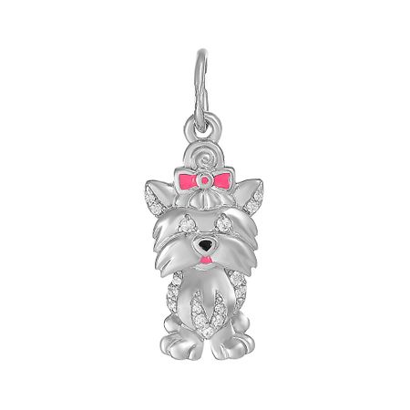 Подвеска Собака из серебра с эмалью и фианитами анастасия владимировна шанская у кота была собака