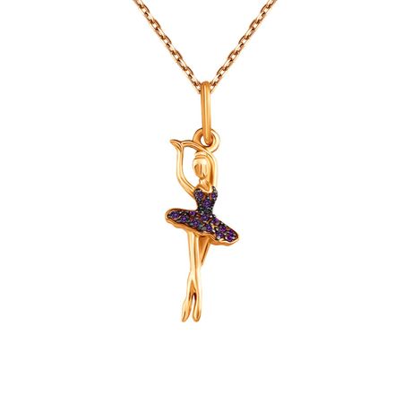 Серебряная подвеска Балерина с фианитами сьюзи литтл балерина танцующая на крыше