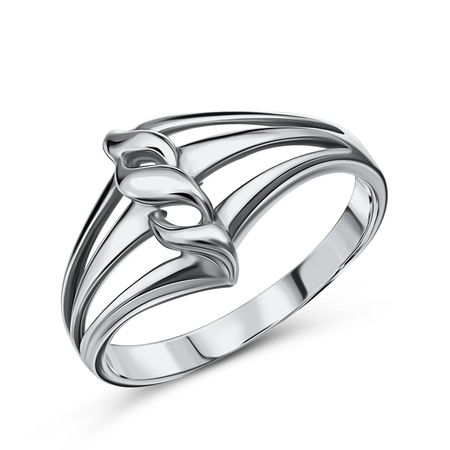 Серебряное кольцо с черным родированием