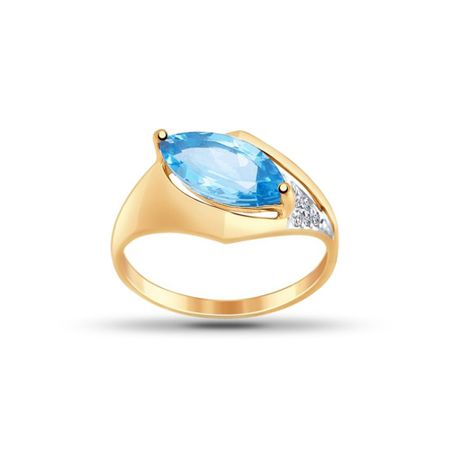 Кольцо SOKOLOV из золота с топазом и фианитами