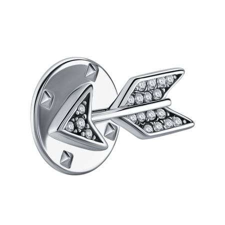 Значок из серебра с фианитами значок красная поляна сочи zzs 01367