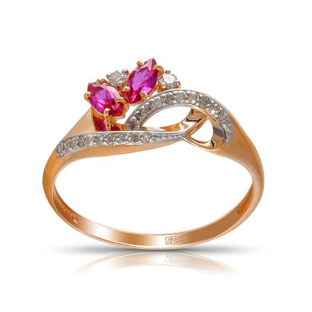 Кольцо TALANT из золота с рубинами и бриллиантами