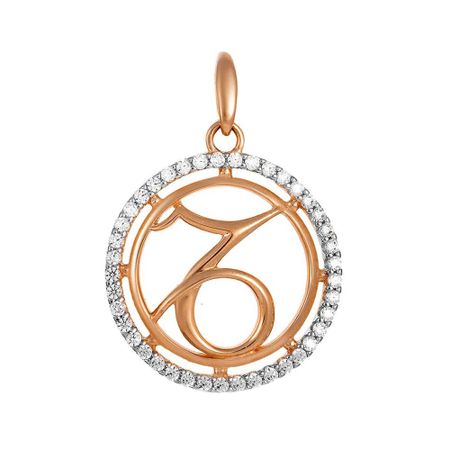 Золотая подвеска с фианитами со знаком зодиака Козерог вика козерог мы все умрем вчера эту книгу читает вся страна