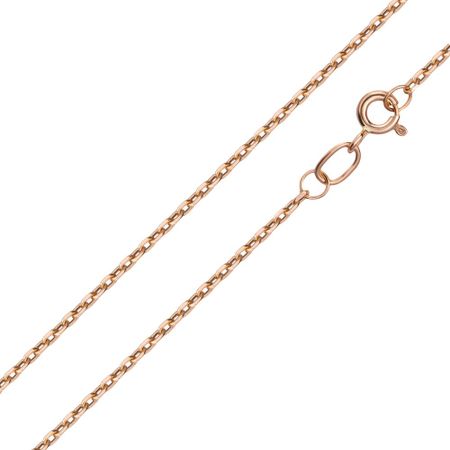 Золотая пустотелая цепочка Якорь с алмазной гранью