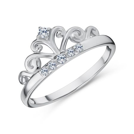 Серебряное кольцо Диадема с фианитами наталия зябкова диадема справедливости