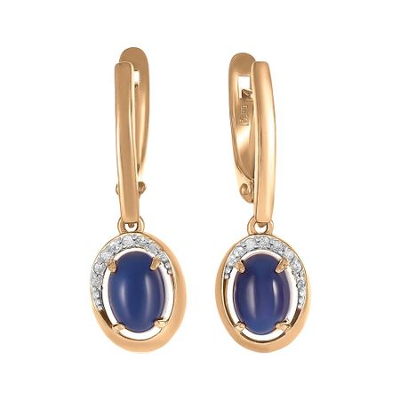 Серьги TALANT из золота с сапфирами и бриллиантами